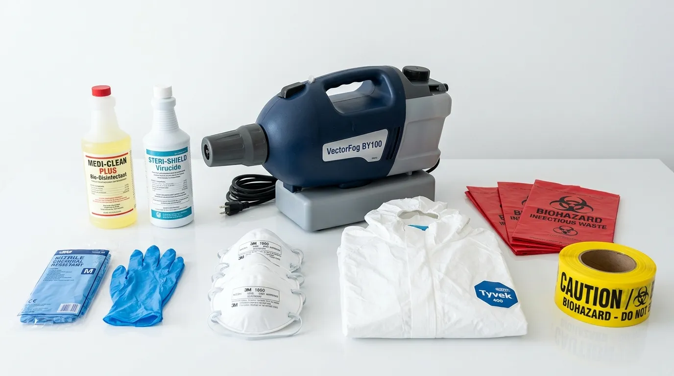 Professional biohazard remediation crew working in Plattsmouth